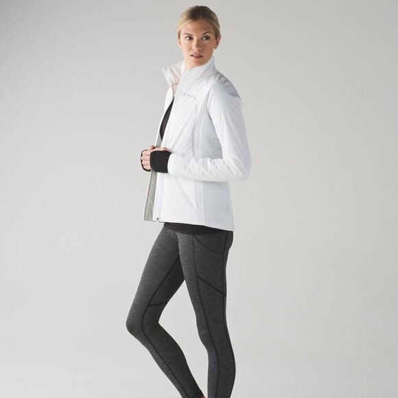 Lululemon Run For Cold Jacket- White Primaloft Lightweight Winter Jacket - Picture 2 of 14